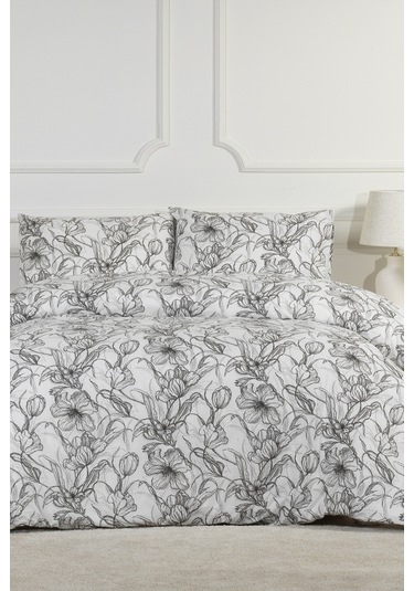 Elart Line Art Nevresim Takımı Çift Kişilik Lastikli Çarşaf 200x220 Cm Renksiz