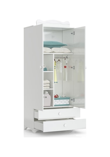 Patiko Sahra 058 2 Kapılı Dolap Beyaz