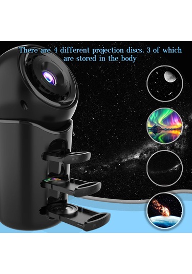 Taşınabilir Galaxy Projektör Işığı 360 Dönen Aurora Projektör
