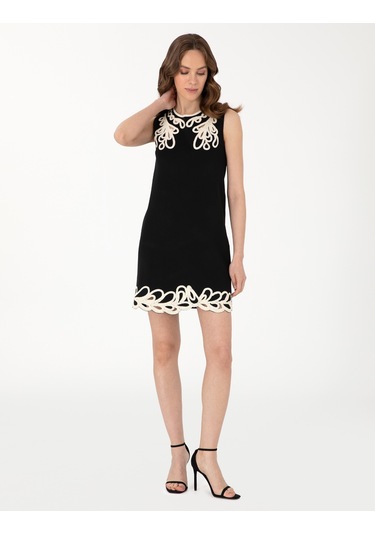 Pierre Cardin Kadın Siyah Elbise Triko 50308039-vr046 Siyah