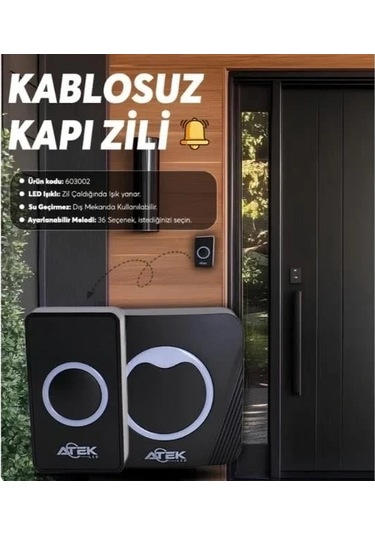 Kablosuz Su Geçirmez Kapı Zili 5365