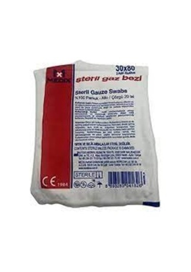 Steril Hidrofil Gazlı Bez 30x80 Cm (2 Adet 30x40 Cm)