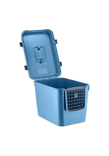 Pribor Hz-500 Xxl 3 Fonksiyonlu Açık / Kapalı Kedi Tuvaleti Ve Taşıma Çantası Mavi 56 X 40 X 43 Cm
