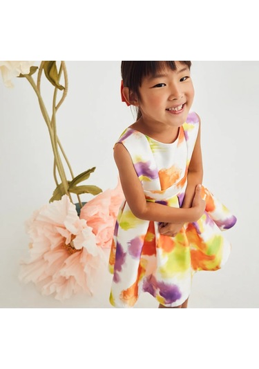 Mayoral Abel&lula 5065 Kız Çocuk Turuncu Elbise Turuncu