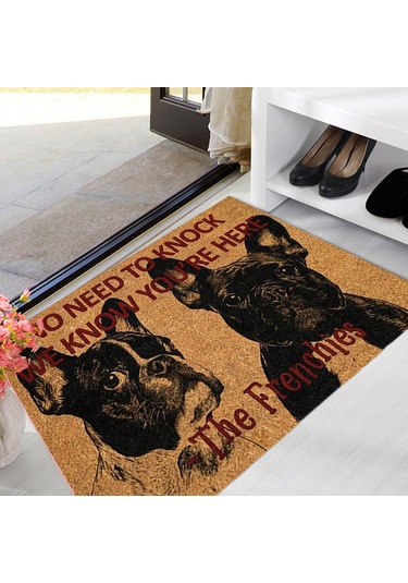 Suntek Köpek Kapı Mat Rahat Dekor  Ön Fransız-bulldog Fransız Bulldog