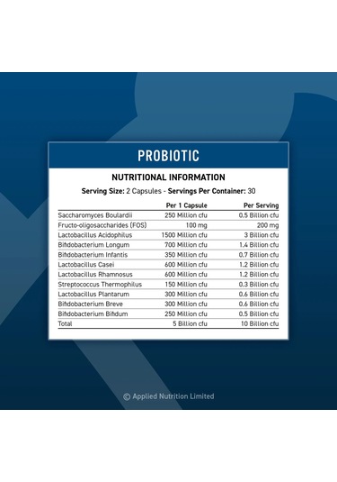 Applied Nutrition Digest Multi Probiotic Probiyotik 60 Caps