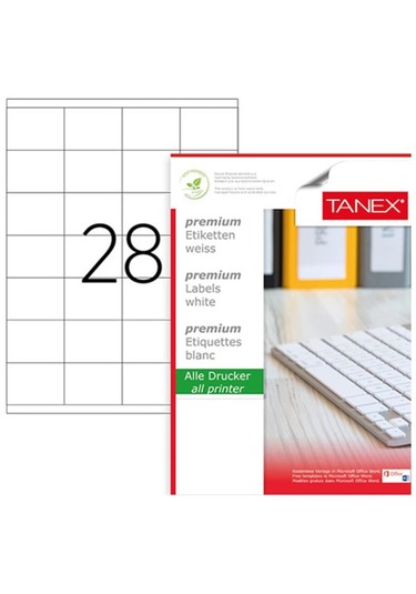 Tanex Lazer Etiket 100 Yaprak 52 X 41 Mm Lazer Yazıcı Etiketi