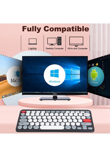 Yunboo Kablosuz Klavye Ve Mouse Seti - Ergonomik, Sessiz, 2.4g Bağlantılı, 10 Metre Menzil