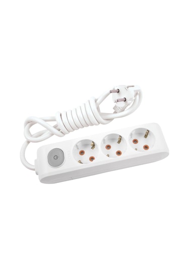 Viko Multi-let Üçlü Priz Anahtarlı Topraklı Kablolu-3 Mt 3 M