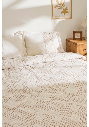 Kaşmir Home Sagan Çift Kişilik Pike Takımı Bej Bej