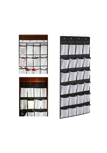 Suntek Kapı Üstü Asılı Ayakkabı Siyah-beyaz-b-55x150cm Siyah Beyaz B Diğer