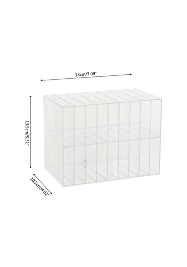 Ganzhoushop Marker Organizer Kalemlik Kalem Saklama Kutusu Büyük Kapasiteli Marker Tutucu Masaüstü Organizatör Okul Ofis Malzemeleri Şeffafbeyaz