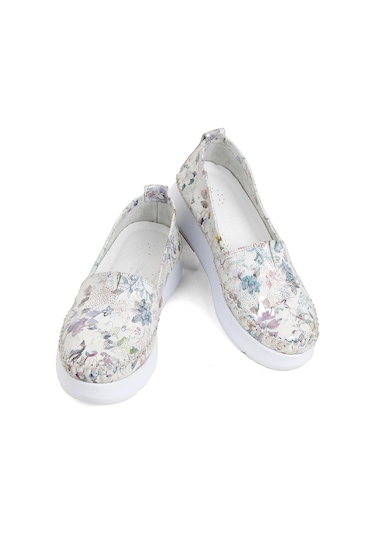 Elit Mn057c Kadın Hakiki Deri Espadril Beyaz-beyaz Beyaz