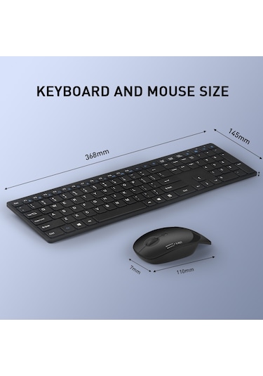 Mkespn 8022 2.4g Makas Ayak Ultra İnce Kablosuz Klavye Fare Seti Optik