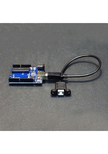 Panel Tipi Vidalı Usb 2.0 B Dişi-erkek Yazıcı Uzatma Kablosu