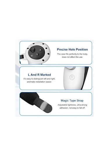 Pazly Wolmtt 1 Çift Meta Quest 3 Dokunmatik Denetleyici İçin Düşmeyi Önleyici Kapak Silikon Kol - Açık Gri Açık Gri