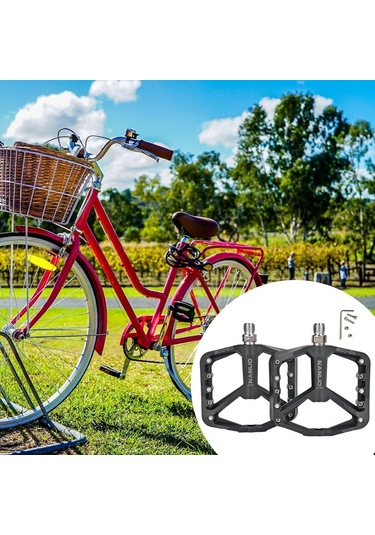 Dolıty Dağ Bisikleti Pedalları Mtb Bisiklet Düz Geniş Siyah