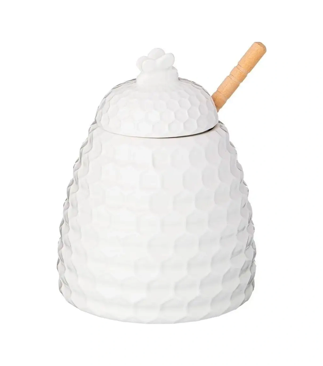 Lefard Meadow 400 Ml Bal Kavanozu Kaşıklı Porsel 144356652 Beyaz