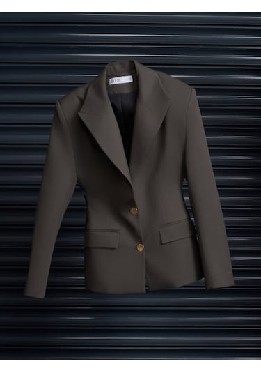 Dilvin 60774 Fitted Kesim Vatkalı Blazer-haki Haki