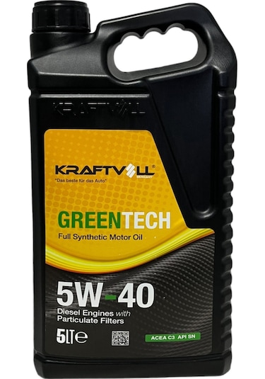 Kraftvoll Germany Green Tech 5W-40 Tam Sentetik Motor Yağı 5 L