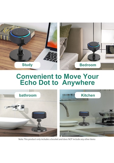 Maiyame 360 Derece Ayarlanabilir Echo Dot 3. Nesil Mini Hoparlör Standı - Kaydırmaz Tabanlı Akıllı Ev Aksesuarı