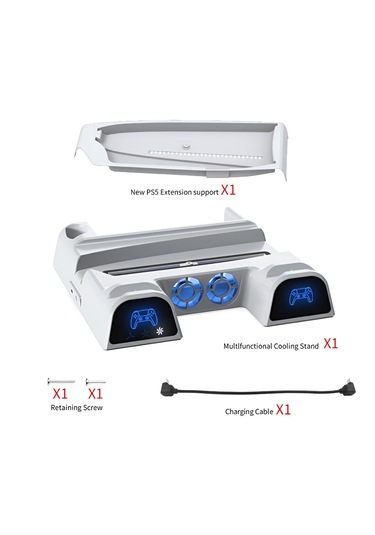Yues Ps5 Fonksiyonel Stand Ps5 Slim Fanlı Stand Ps5 Şarj Standı