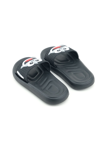 Gezer Yazlık Erkek Çocuk Eva Banyo Havuz Plaj Terlik Siyah