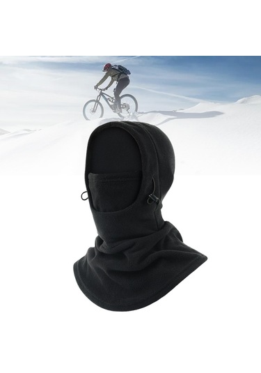 Suntek Kış Balaclava Termal Sıcak Hood Yürüyüş Siyah Siyah