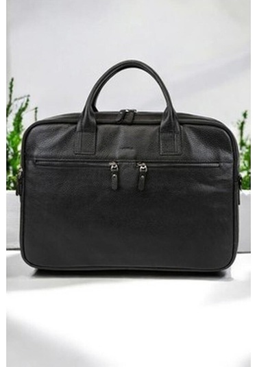 Premium Kalite Hakiki Deri Siyah 14 & 15.6 Inç Laptop Evrak Çantası