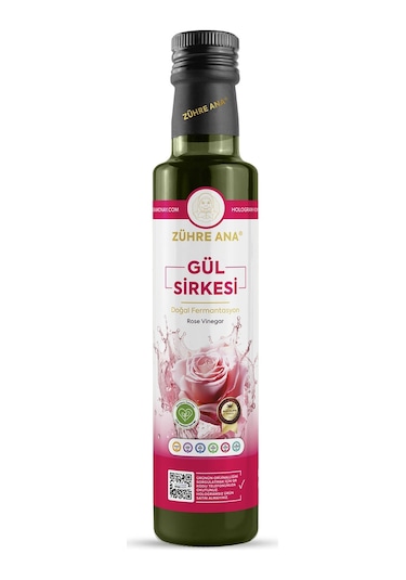 Zühre Ana Gül Sirkesi Doğal Fermantasyon Rose Vinegar 500 ML