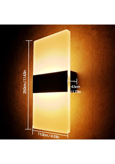 Ximistore9 Modern Led Duvar Lambası: Şık Tasarım, Sıcak Işık, Koridor Ve Yatak Odası Dekoru, 6w, 3000k Diğer