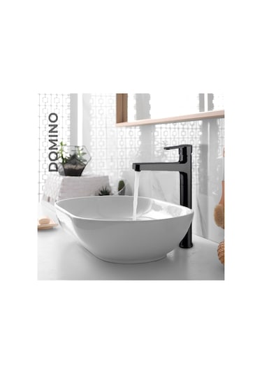 Newarc Domino 971001B Çanak Tipi Lavabo Bataryası Siyah