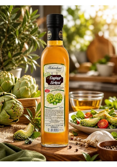 Hekimhan Bitkisel Enginar Sirkesi Cam 500 ML