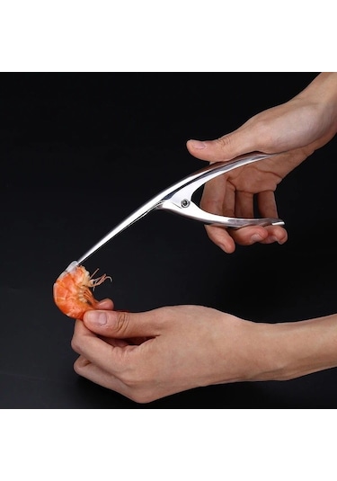 Cbtx 304 Paslanmaz Çelik Karides Bombardımanı Aracı Deniz Ürünleri Kabuk Sökücü Mutfak Aletleri Gümüş