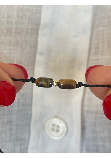 14 Ayar Altın Dorika Detaylı Doğal Kaplangözü Taşlı Altın Bileklik Altın