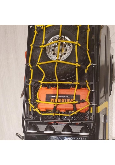 Gajeena 1/10 Trax4 Axial Scx10 90046 90047 Rr10 Uygun Abs Simülasyon Valiz Dekorasyon 3'lü Set - Kırmızı