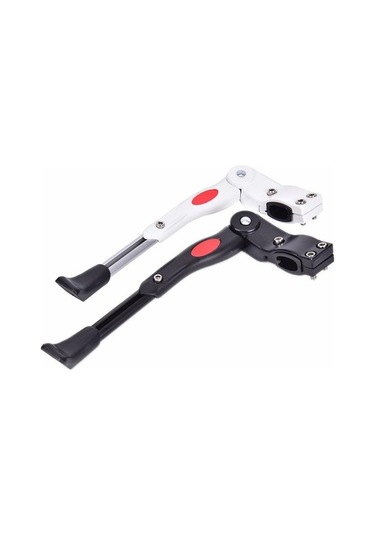 Pazly Yeni Ve Kaliteli Siyah Alüminyum Bisiklet Yan Dayanak Pervane Ayak Desteği Dağ Bisikleti Döngüsü Optik Ayarlanabilir Beyaz Detaylar Siyah