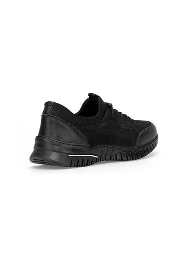 Voyager 9393 Kadın Hakiki Deri Casual Ayakkabı Siyah Siyah