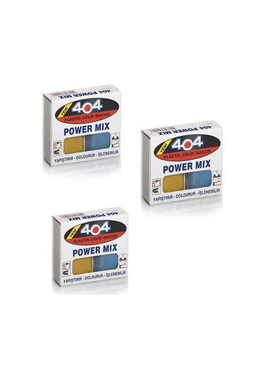 404 Power Mix 40 Gr. Çok Güçlü Macun Yapıştırıcı 3 Adet