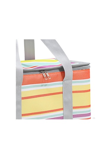 Kırmızı Taşıma Çantası Soğutucu Saplı Standlar Dik Yalıtımlı Yeniden Kullanılabilir Market Alışverişi Kırmızı