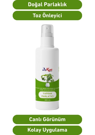 Bykurt Yaprak Parlatıcı 225ml Organik Sprey Böcek Ve Sinek Önleyici Bitki Temizleyici 225 ML