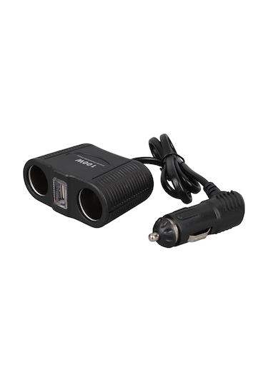 Olesson 1645 12-24v Tek Usb Girişli 100w 70cm Kablolu 2'li Araç Çakmak Çoklayıcı