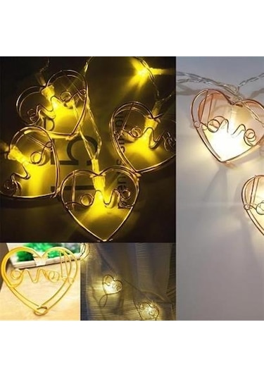 Kalpli Şerit Led Işık Zinciri Aydınlatma Doğum Günü Süs Işığı - Aa92yt1091yu Sıcak Beyaz