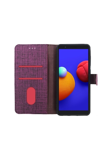 Samsung Galaxy A6 (A600) Kilif Fitcase Fabric Kapakli Cüzdanli 359200657