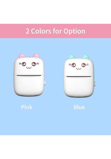 Skycity Mavi Mini Isı Yazıcı - Bt Bağlantılı Cep Boyutlu, 200dpi, Hata Notu-fotoğraf Yazdırma, 1000mah Pil, 1 Adet Kağıt İçerir