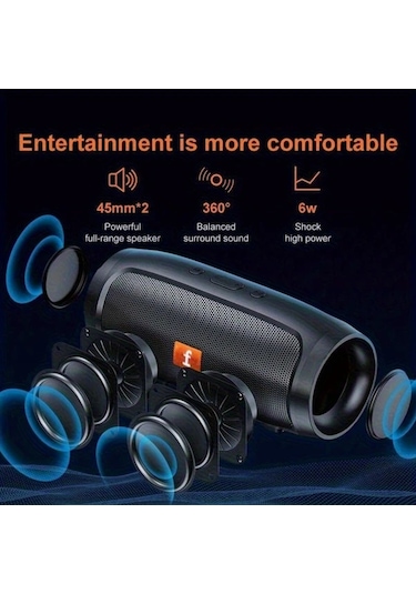 Willowhaven Kırmızı Ebaineng Taşınabilir Kablosuz Hoparlör, Stereo Ses, Usb-c Şarj