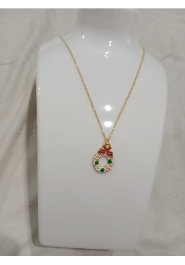 Yılbaşı Özel Çelik Kolye Beyaz