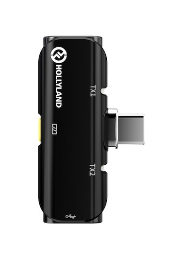 Hollyland Lark C1 Duo 2 Kişilik Kablosuz Mikrofon Sistemi Usb-c Bağlantılı, Siyah, 2.4 Ghz