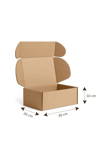 5 Adet 30x20x10 Cm E Dalga E-ticaret Karton Kutu , Kargo Kutusu