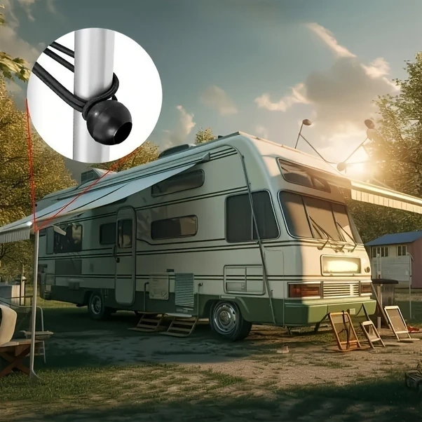 Xuweiwei 6lı Siyah Uv Dayanıklı Ağır Hizmet Bungee Kordonları Çadır Branda Treyler Bağlama Kayışı Diğer